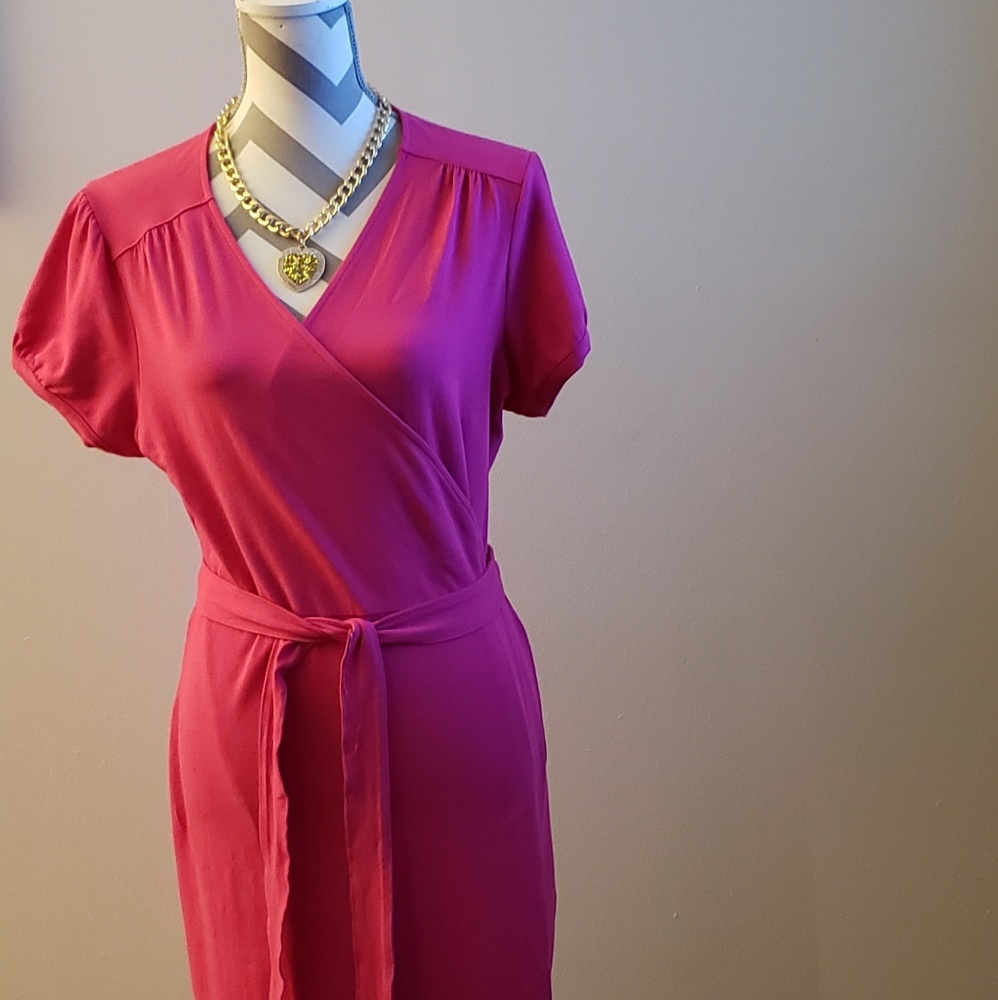 ***SOLD***Fushia  wrap dress